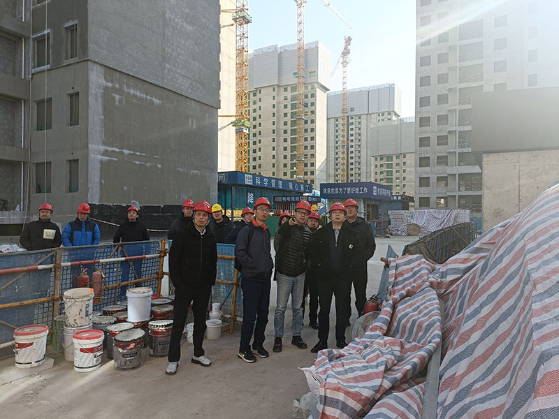 金泰恒业总经理李东持带队验收金泰和樾项目一标段外立面样板段